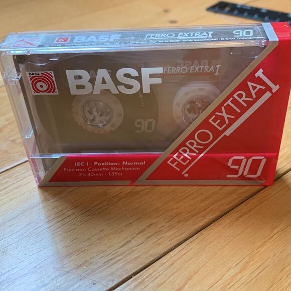 BASF Ferro Extra I 90 Minute Blank Audio Cassette Tape 1 one New Sealed tape - Picture 2 of 7